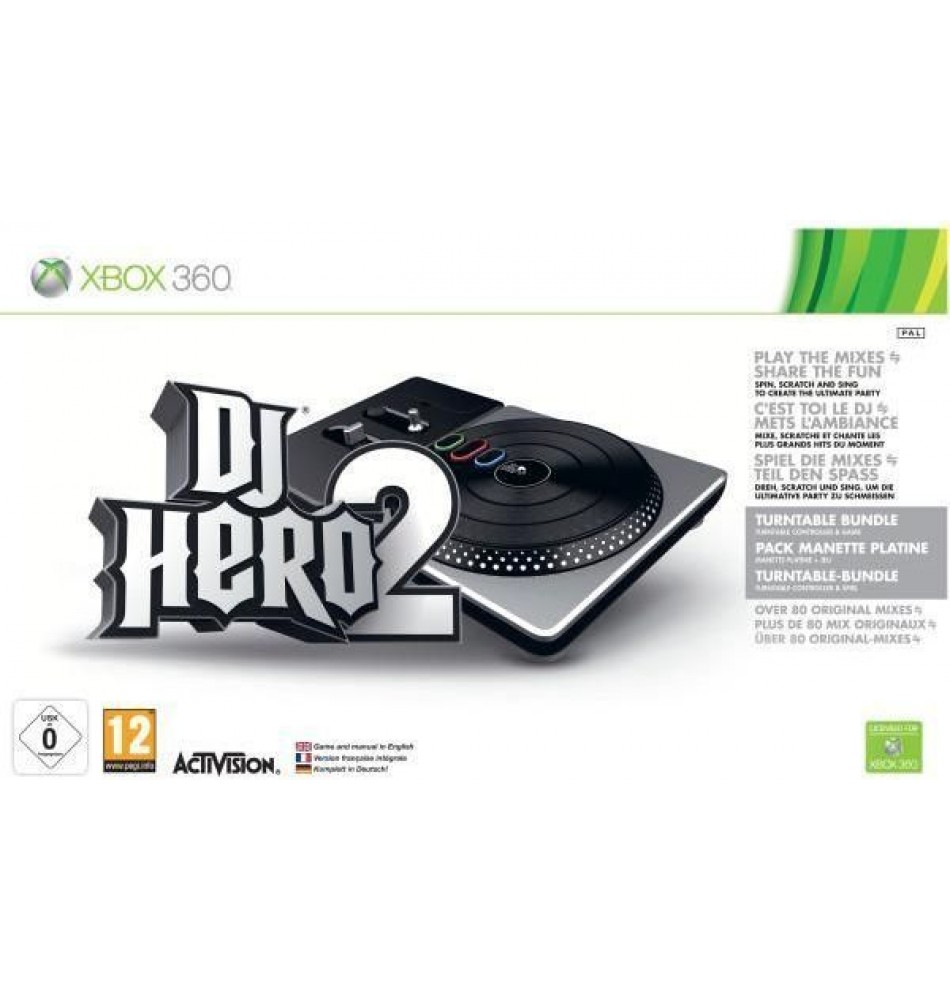 Juego multimedia físico Dj Hero 2 para Wii con periférico Activision